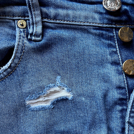 Hul/slid i denim